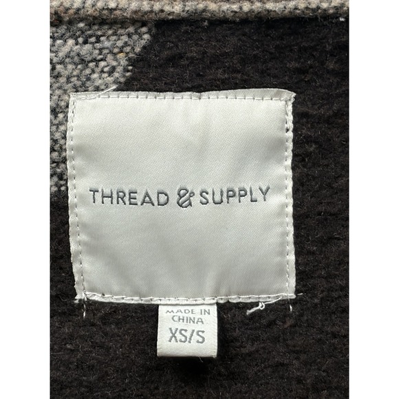 Thread & Supply Womens Multicolor Southwestern Aztec Poncho Shawl XS/S - Picture 4 of 7